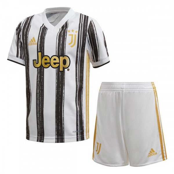 Camiseta Juventus Replica Primera Ropa Niños 2020/21 Blanco Negro